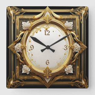 Baroque Square Wall Clock