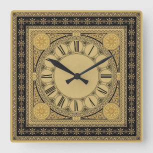 Baroque Square Wall Clock
