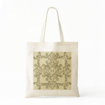 baroque style beige pattern. monogram