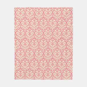 Baroque style damask background 2 fleece blanket