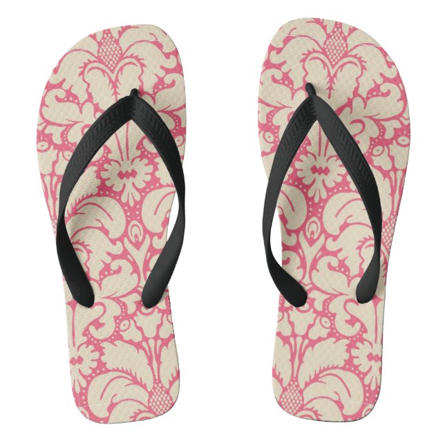 Baroque style damask background 2 thongs (Footbed)