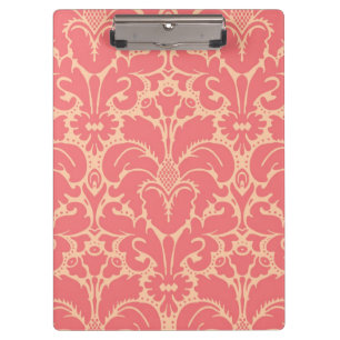 Baroque style damask background clipboard