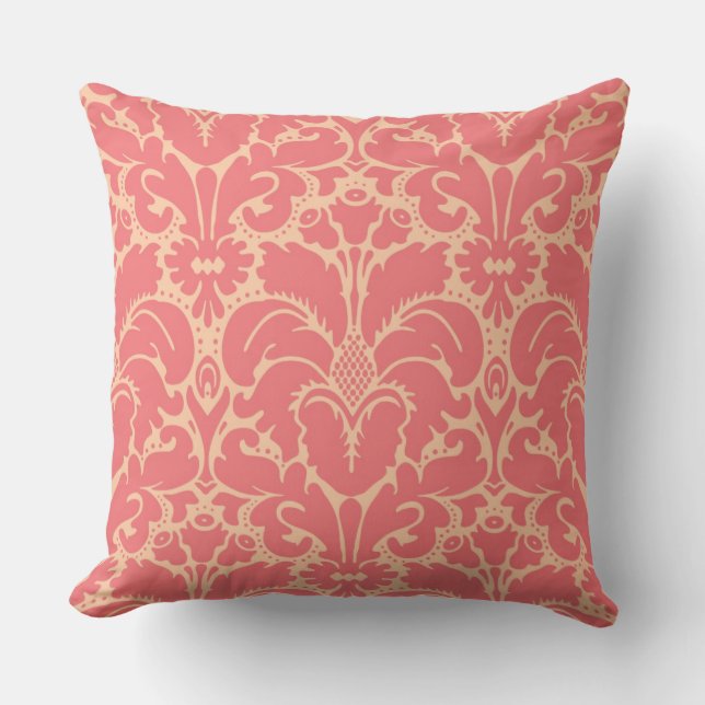 Baroque style damask background cushion (Front)