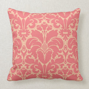 Baroque style damask background cushion