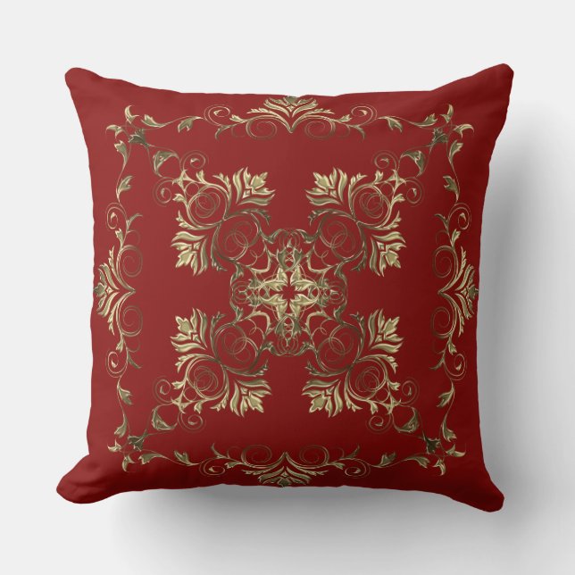 Baroque style golden element. cushion (Front)