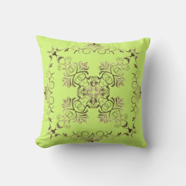 Baroque style golden element. cushion (Front)