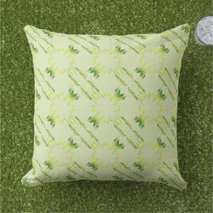 Baroque Style Green Lime pattern. Cushion