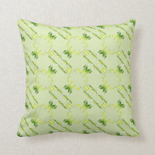 Baroque Style Green Lime pattern. Cushion