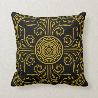 Baroque Style Medallion in Antique Gold Cushion