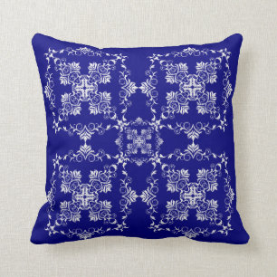Baroque style pattern.Christmas motif. Cushion