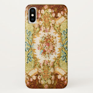 Baroque Victorian floral rose french tapestry iPhone X Case