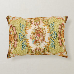 Baroque Victorian floral rose french tapestry Decorative Cushion