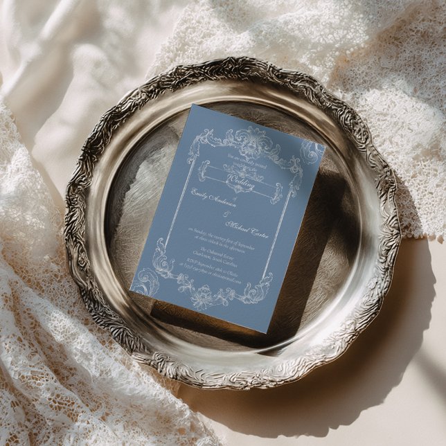 Baroque Vintage Damask Wedding Invitation (Creator Uploaded)