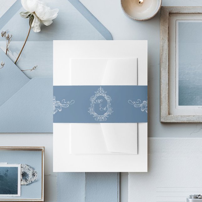 Baroque Vintage Damask Wedding  Invitation Belly Band (Creator Uploaded)