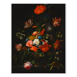 Baroque Vintage Floral Bouquet – Classic Still Lif Poster