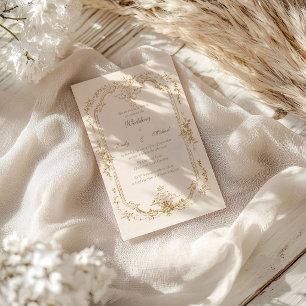 Baroque Vintage Gold  Wedding Invitation