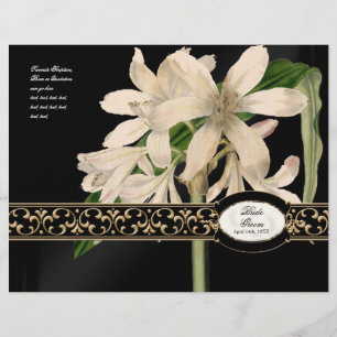 Baroque Vintage Lily Gold Formal Wedding Program