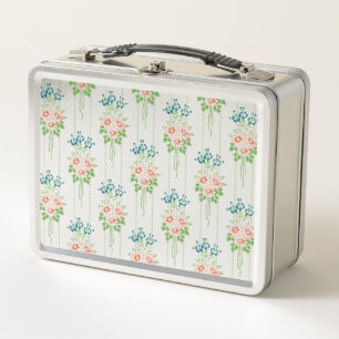 Baroque Wallpaper Flower bouquet Metal Lunch Box