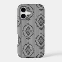 Baroque Wallpaper Grey