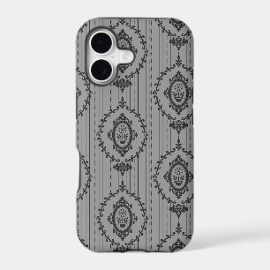 Baroque Wallpaper Grey