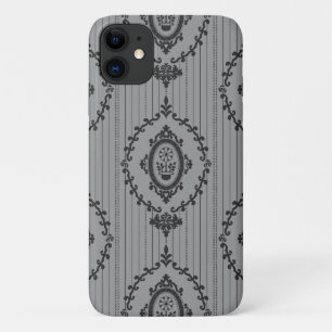 Baroque Wallpaper Grey iPhone 11 Case