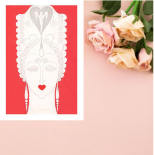 Baroque Woman Postcard