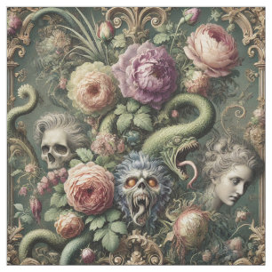 Baroquing Boundaries – Gothic Statement Tile Fabric