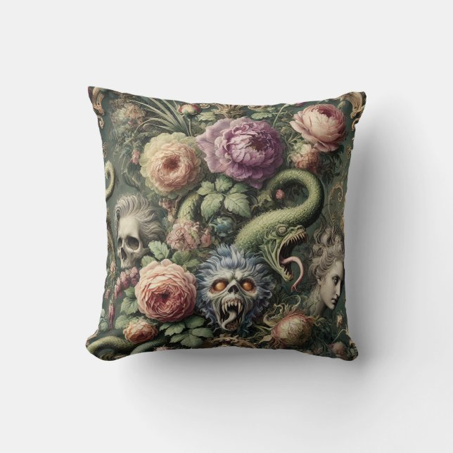 Baroquing Boundaries – Gothic Victorian Cushion (Front)