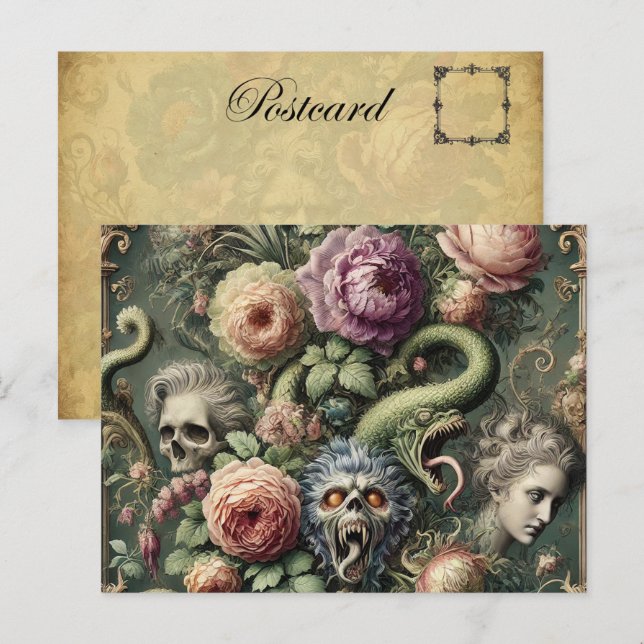 Baroquing Boundaries – Gothic Victorian Holiday Postcard (Front/Back)