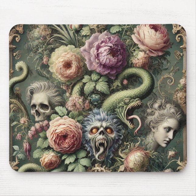 Baroquing Boundaries – Gothic Victorian Mouse Pad (Front)