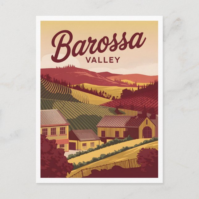 Barossa Valley Vintage Postcard (Front)