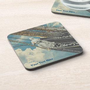 Barque Elissa Figurhead Coaster