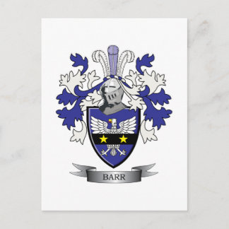 Barr Family Crest Coat of Arms Postcard