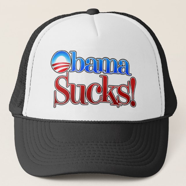 Barrack Obama Sucks Trucker Hat (Front)