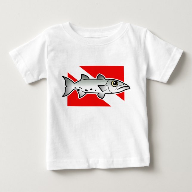 Barracuda Dive Flag Baby T-Shirt (Front)