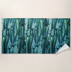 Barracuda Fish Camo Beach Towel