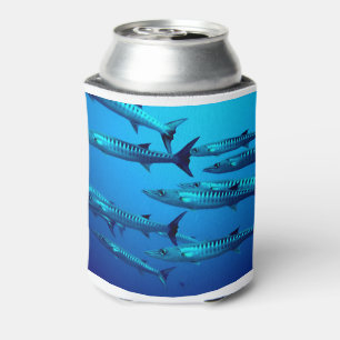 Barracuda Fish Dive Deep Ocean Water Swim Beach Can Cooler
