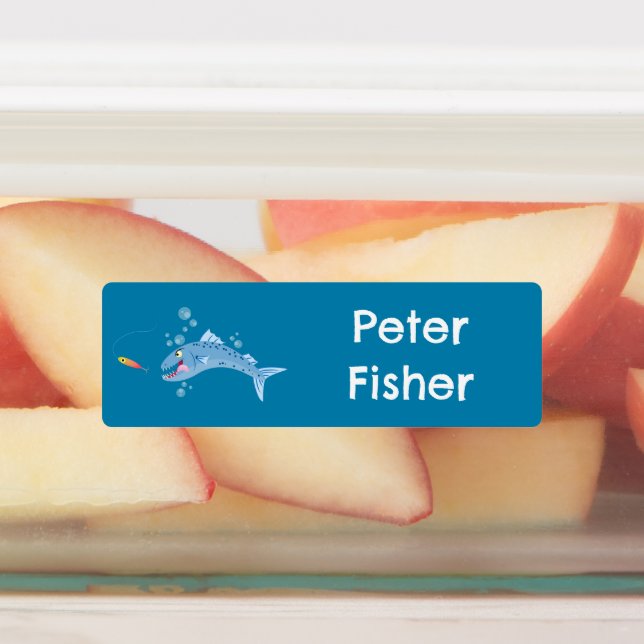 Barracuda fish fishing cartoon personalised (Affixed)