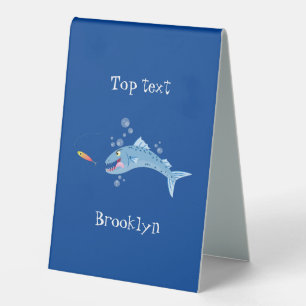 Barracuda fish hungry fishing cartoon illustration