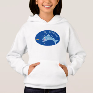 Barracuda fish hungry fishing cartoon illustration