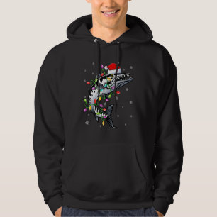 Barracuda Fish Xmas Lighting Reindeer Barracuda Ch Hoodie