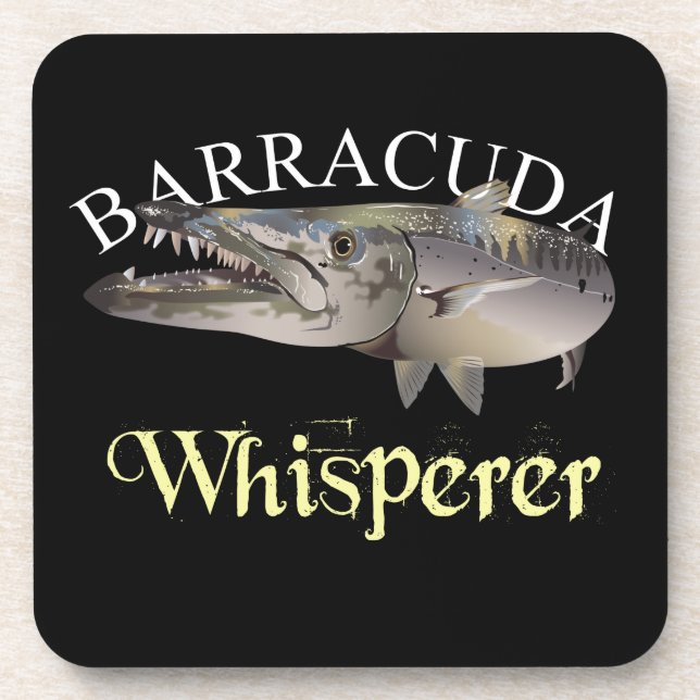 Barracuda Whisperer Dark Coloured Coaster (Front)
