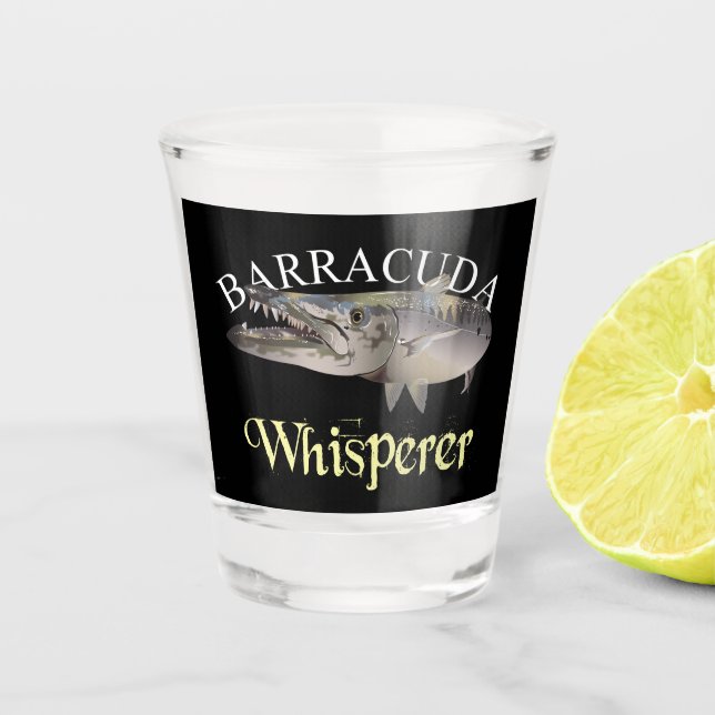 Barracuda Whisperer Shot Glass (Front)