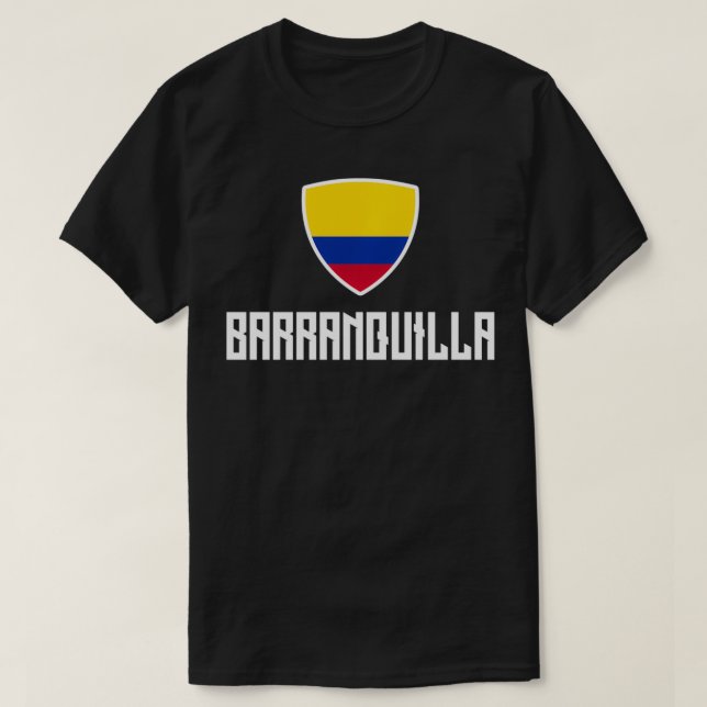 Barranquilla Colombian Flag Roots Heritage Colombi T-Shirt (Design Front)