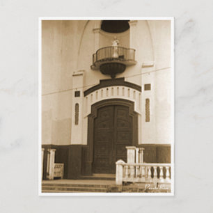 Barranquitas Puerto Rico Church Door 1942 Vintage Postcard