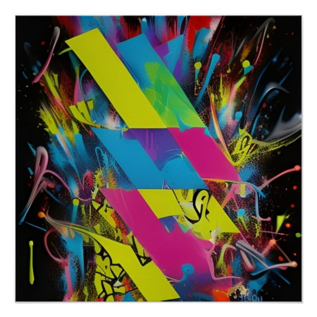 Barras y Explosión de Colour Poster (Front)
