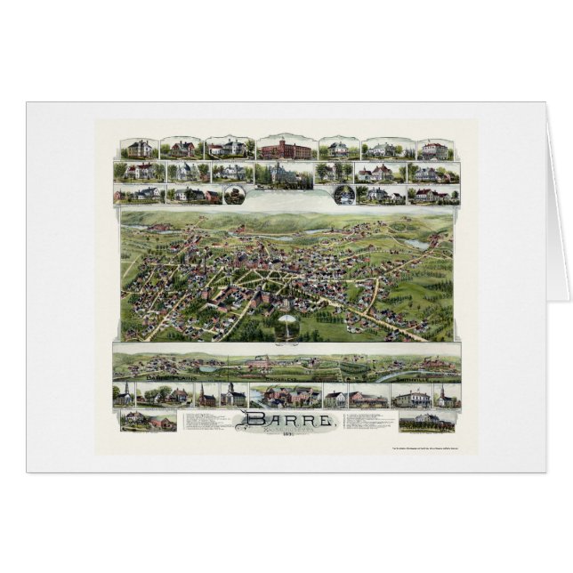 Barre, MA Panoramic Map - 1891 (Front Horizontal)