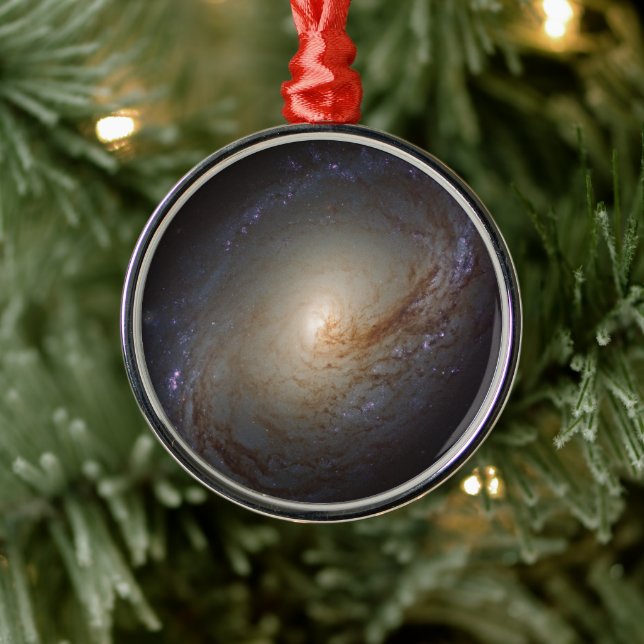 Barred Lenticular Galaxy Ngc 3368 Metal Ornament (Tree)