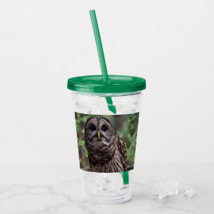 Barred Owl Acrylic Tumbler