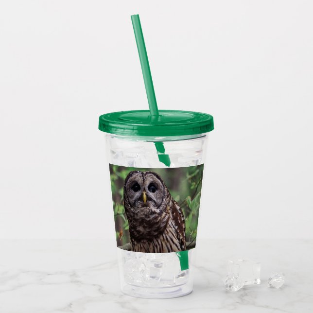 Barred Owl Acrylic Tumbler (Front Ice)